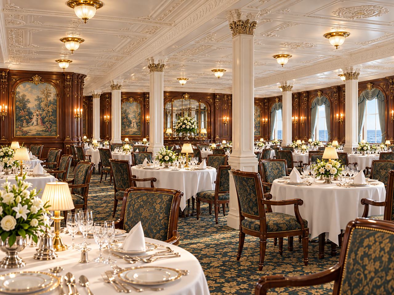 Titanic First-Class Dining Saloon concept visualization